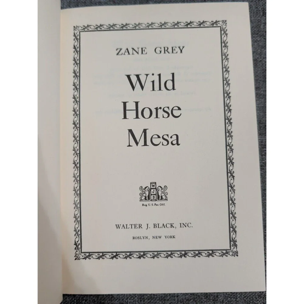 Wild Horse Mesa by Zane Grey Hardcover Vintage